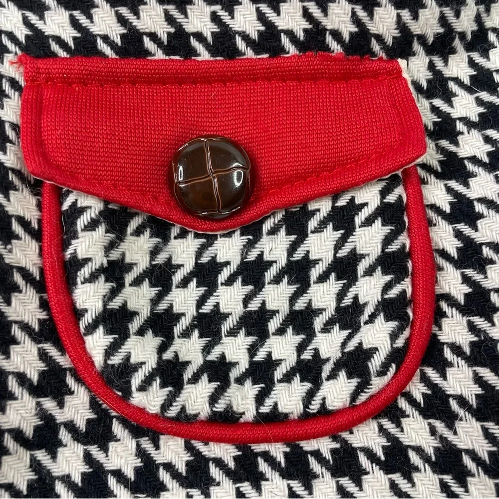 Houndstooth Velcro Small Dog Sweater